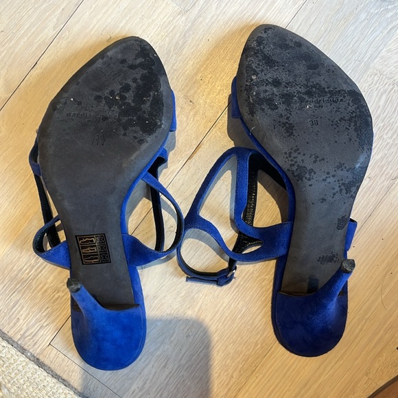 Narciso Rodriguez Blue Suede Strap Sandals - Picture 3 of 3